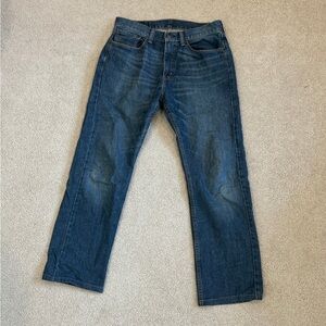 Men’s Levi’s 505 regular fit straight leg blue jeans in size 31 x 31
